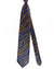Zilli Silk Tie Black Royal Blue Orange Gold Swirl Design - Wide Necktie