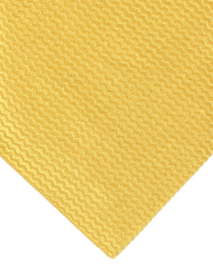 Zilli Silk Tie Orange Gold Solid Pattern - Wide Necktie