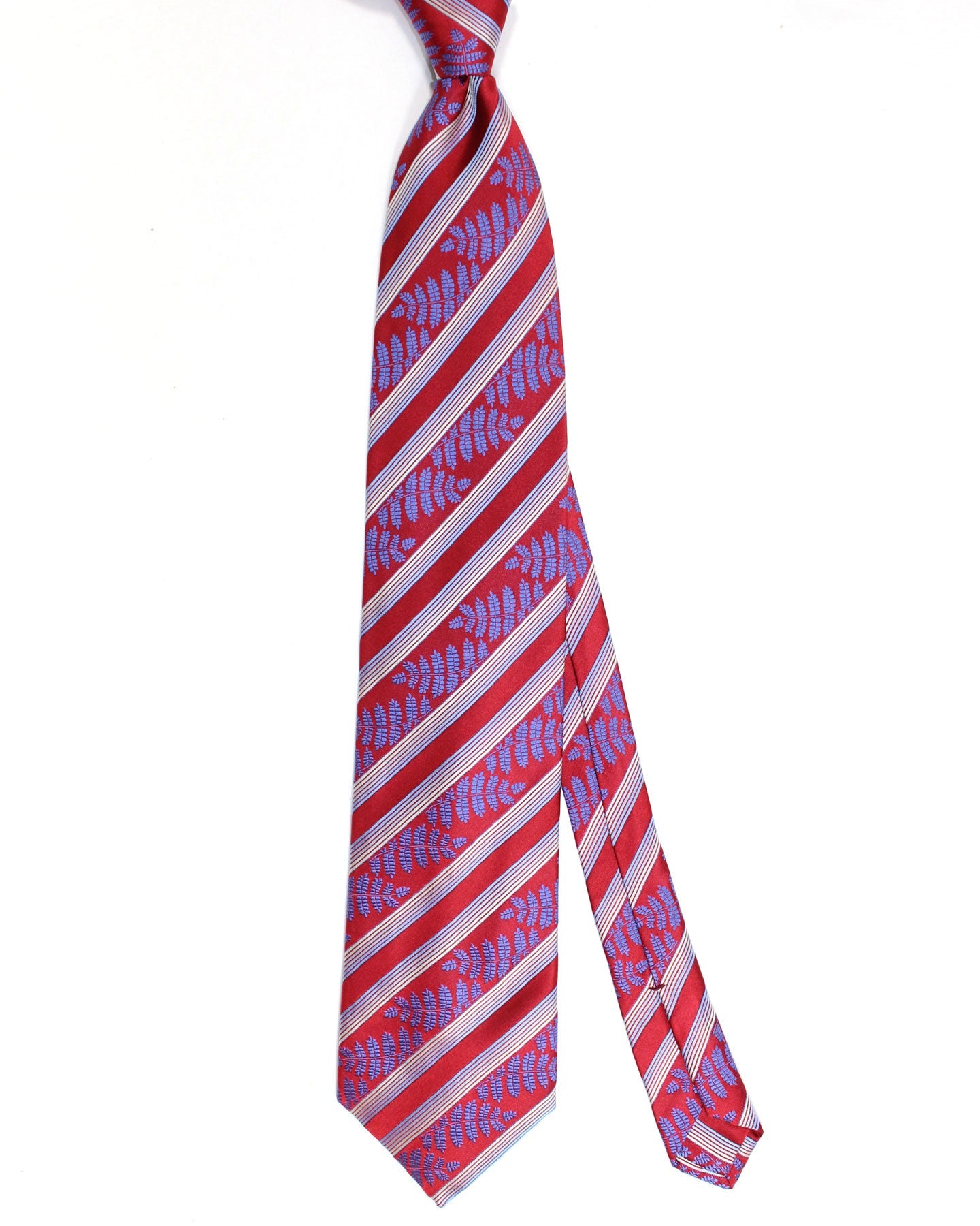 Zilli Silk Tie Maroon Stripes - Wide Necktie