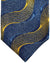 Zilli Silk Tie Royal Blue Orange Swirly Stripes - Wide Necktie