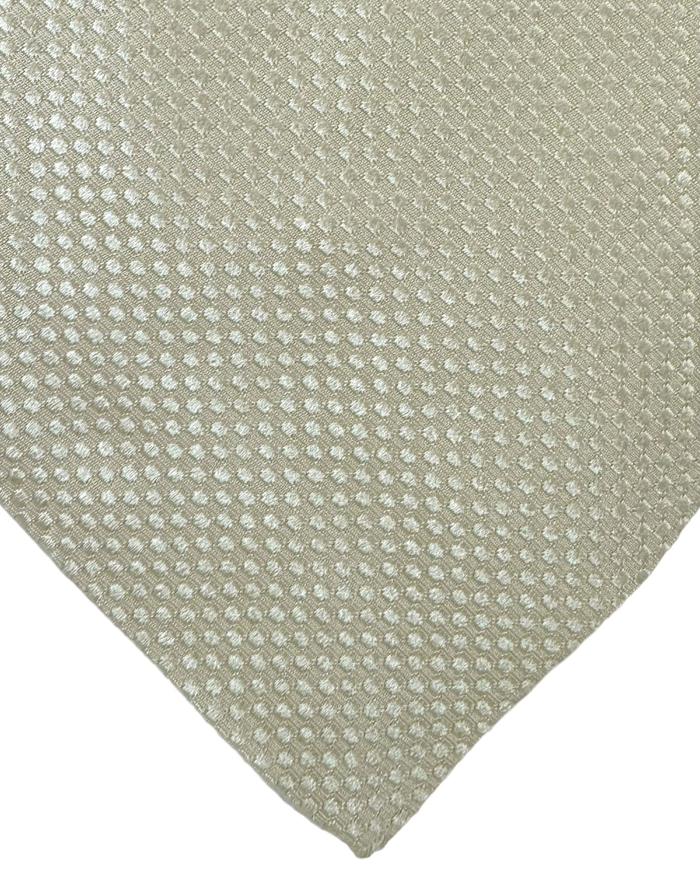 Zilli Silk Tie Ivory Micro Pattern Design - Wide Necktie