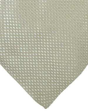 Zilli Silk Tie Ivory Micro Pattern Design - Wide Necktie