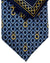 Zilli Tie & Matching Pocket Square Set Dark Blue Logo Tag