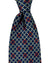 Zilli Silk Tie Black Red Silver Geometric - Wide Necktie