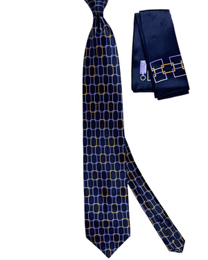 Zilli Extra Long Tie & Matching Pocket Square Set 