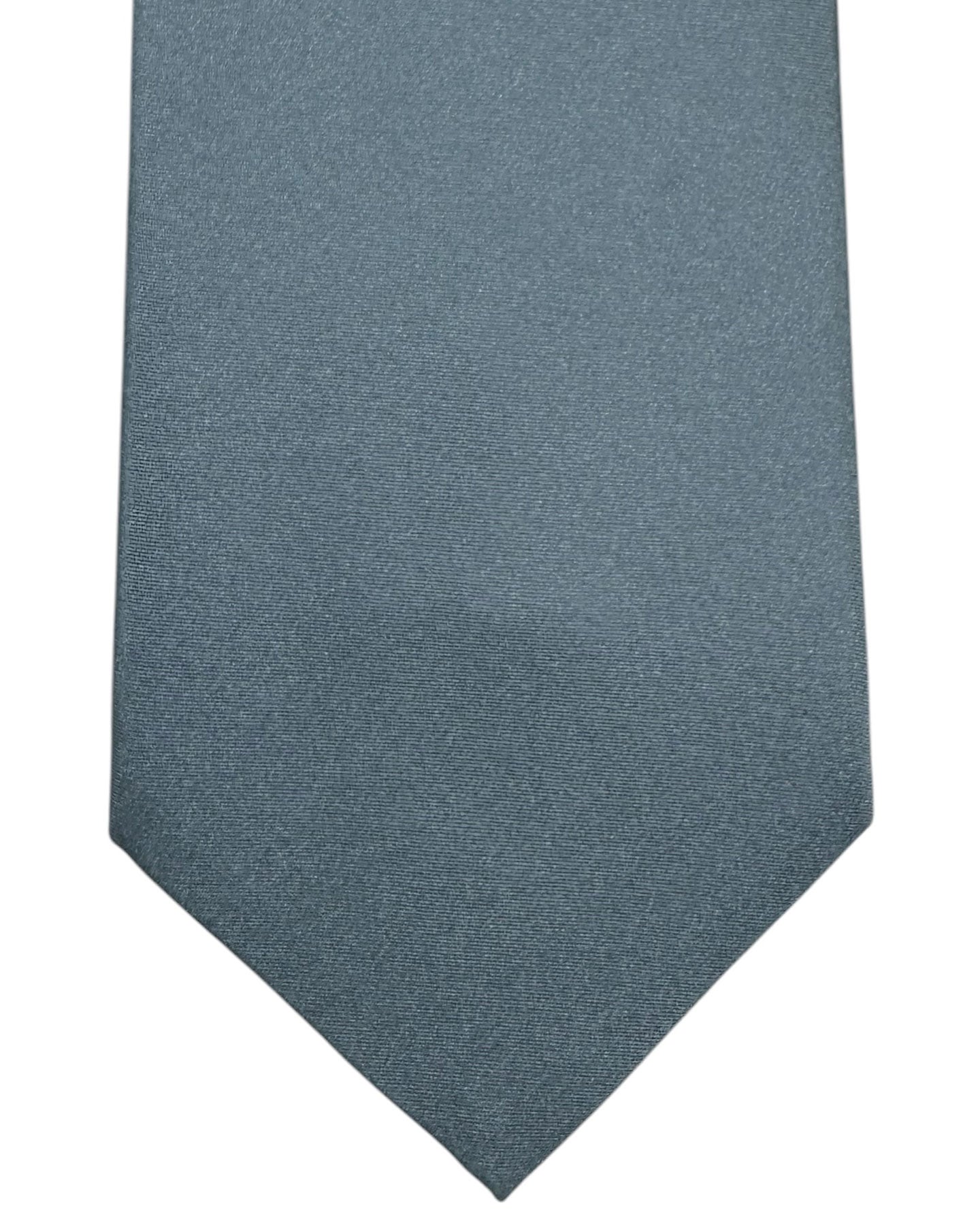 Zilli Silk Tie Solid Metal Gray