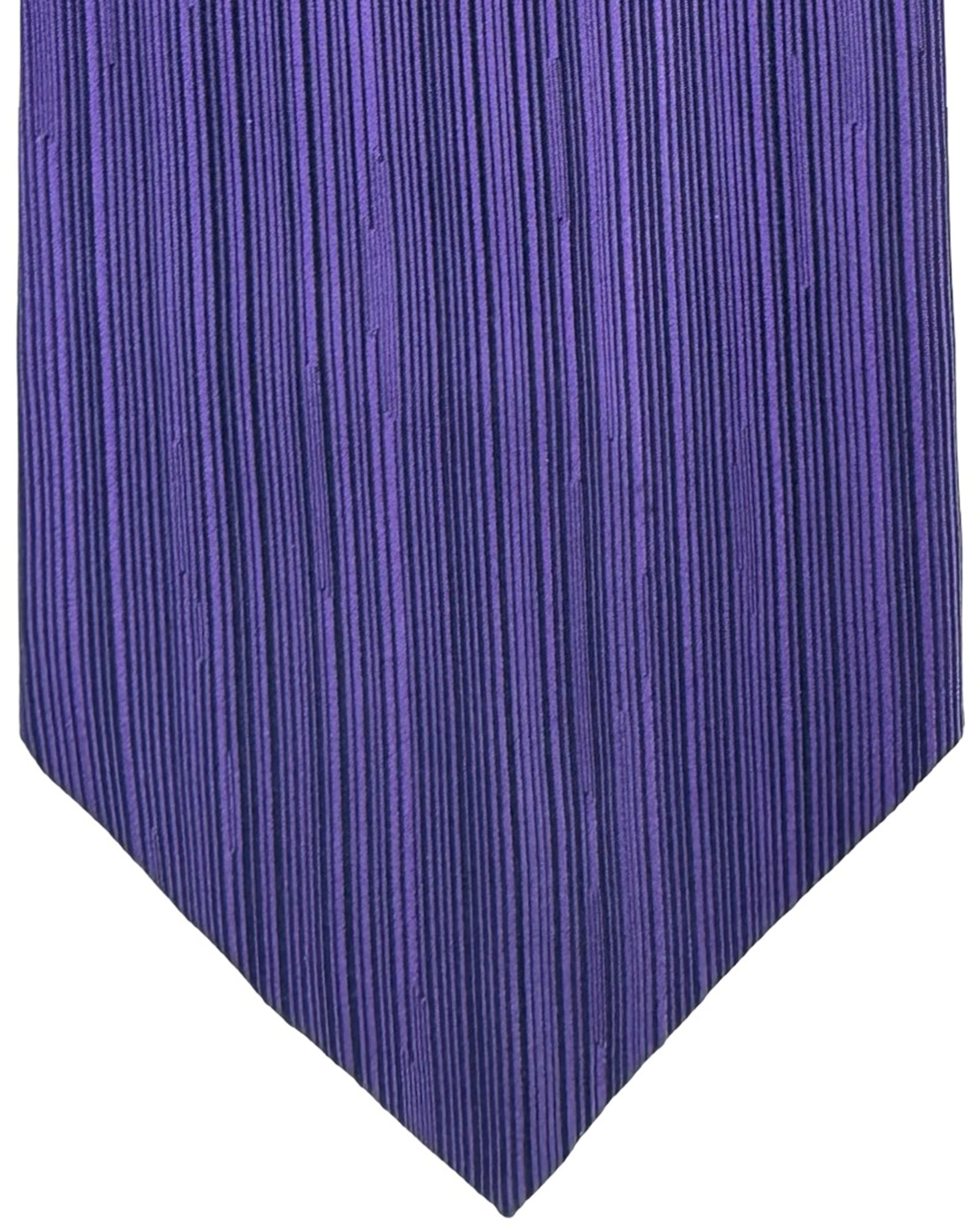 Zilli Extra Long Tie Purple 