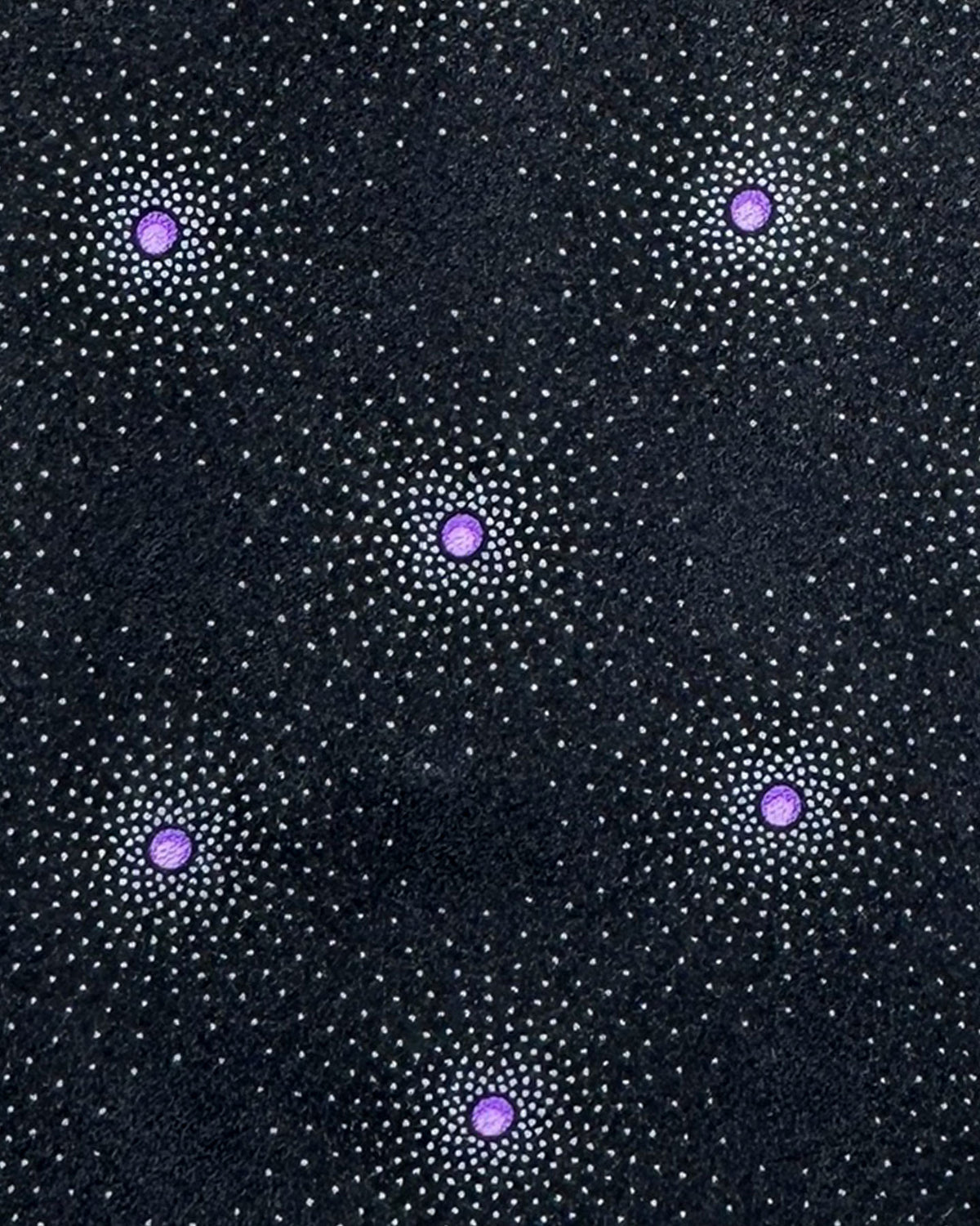 Zilli Tie Black Purple Silver Design - Wide Necktie SALE