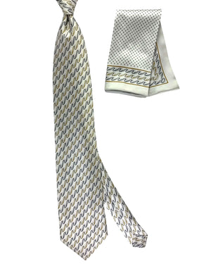Zilli Silk Tie & Matching Pocket Square 