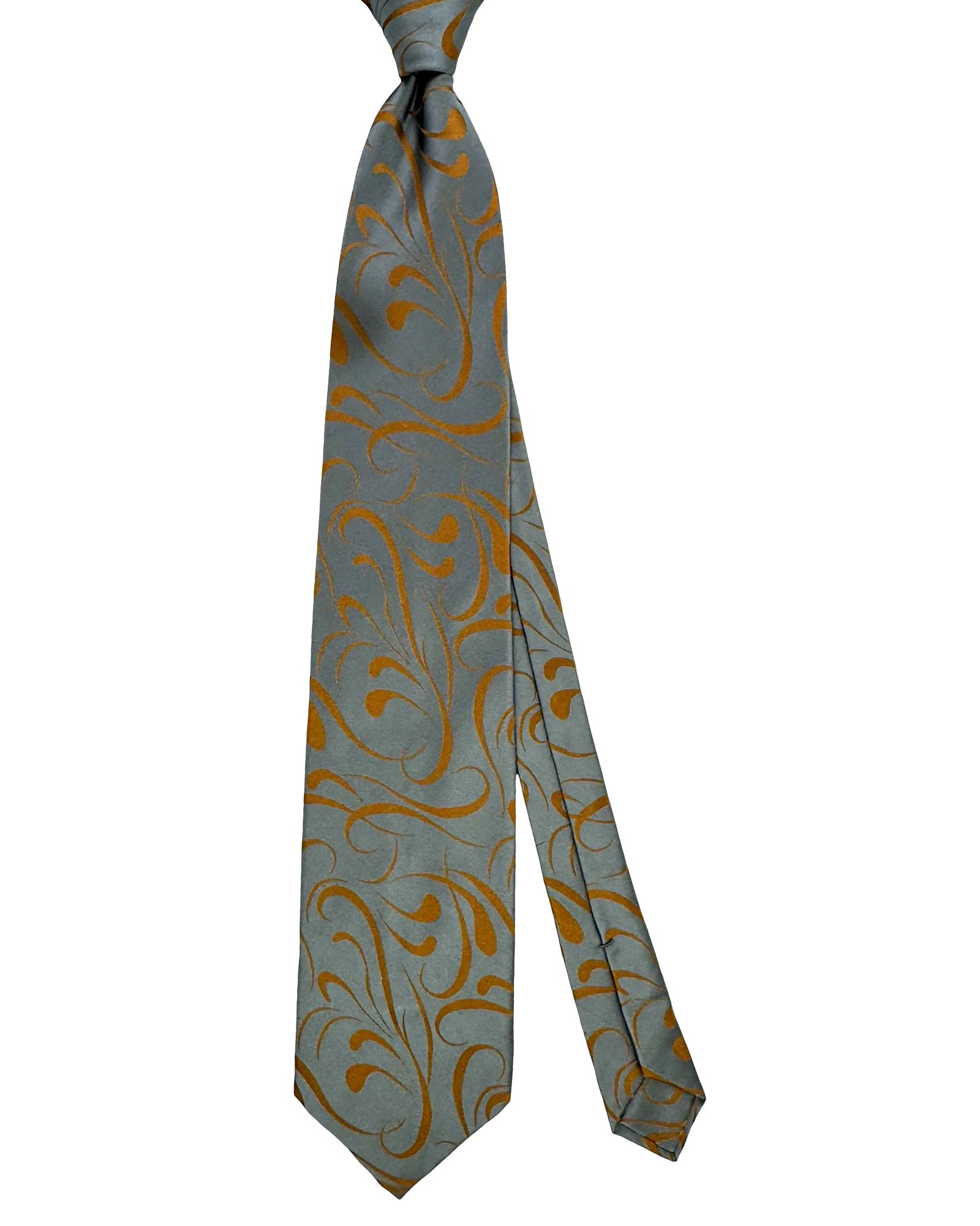 Zilli Tie Gray Swirl - Wide Necktie