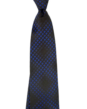 Zilli Silk Necktie Brown Midnight Blue 