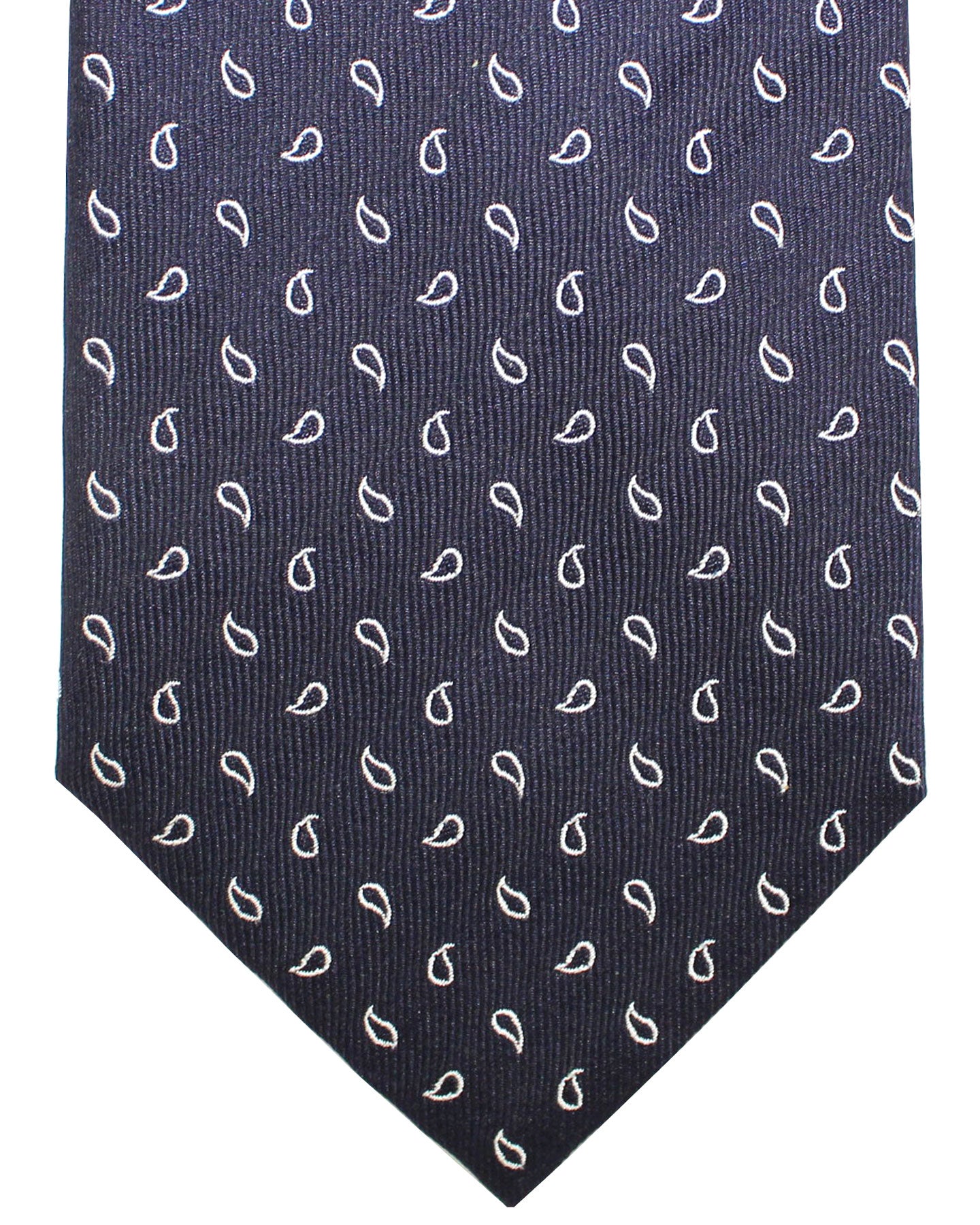 Armani Silk Tie Midnight Blue Paisley