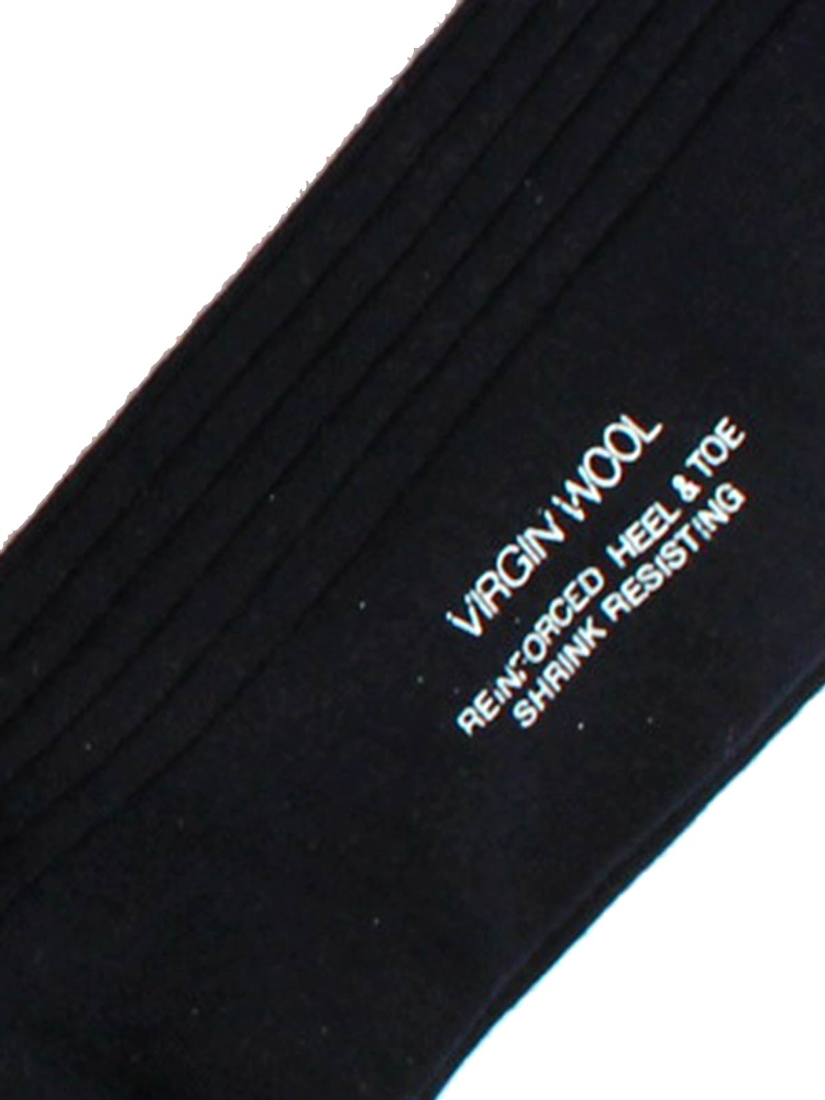 Cesare Attolini Wool Socks Dark Navy Solid Ribbed 