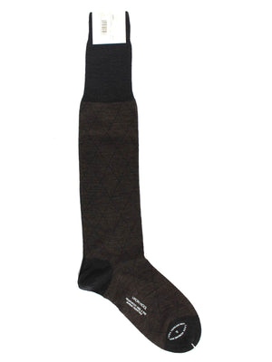 Cesare Attolini Wool Socks Dark Brown 