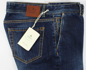 Luigi Borrelli Jeans Dark Denim Blue Slant Pocket