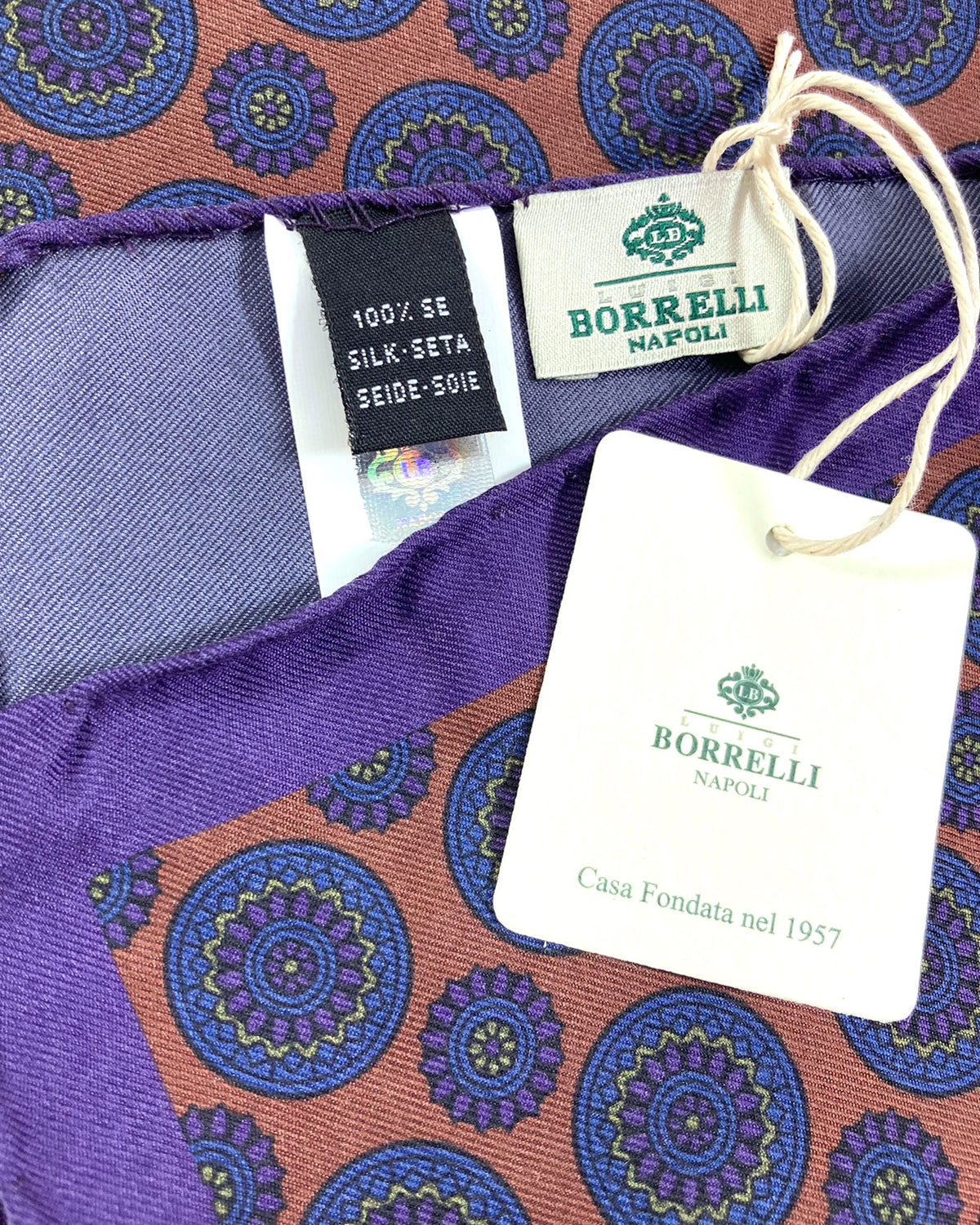 Luigi Borrelli Silk Pocket Square 