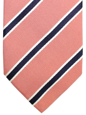 Luigi Borrelli Tie Pink Black White Stripes