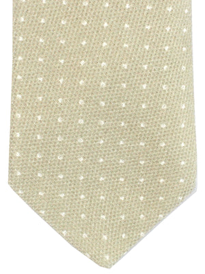 Luigi Borrelli Cotton Tie Taupe White Dots