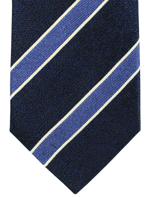 Luigi Borrelli Tie Navy Striped Design