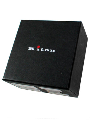 Kiton Belt Black Leather Men Belt 75 / 30 REDUCED - SALE