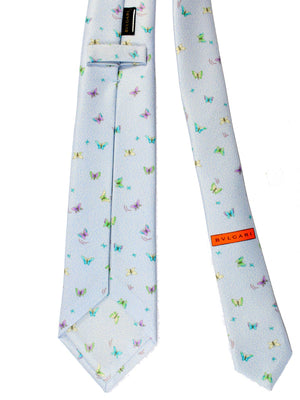 Bvlgari Sevenfold Tie Sky Blue Butterfly Novelty