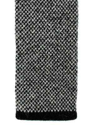 Brunello Cucinelli Square End Knitted Tie Gray Black - Cashmere