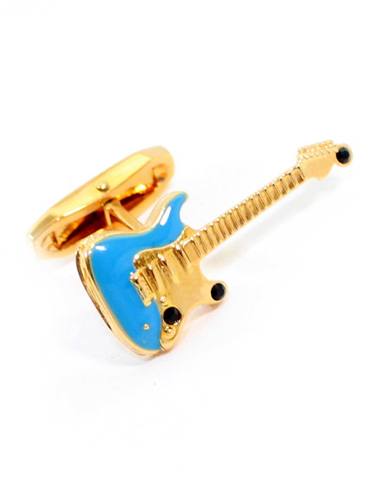 Dolce & Gabbana Cufflinks Gold Blue Guitar 