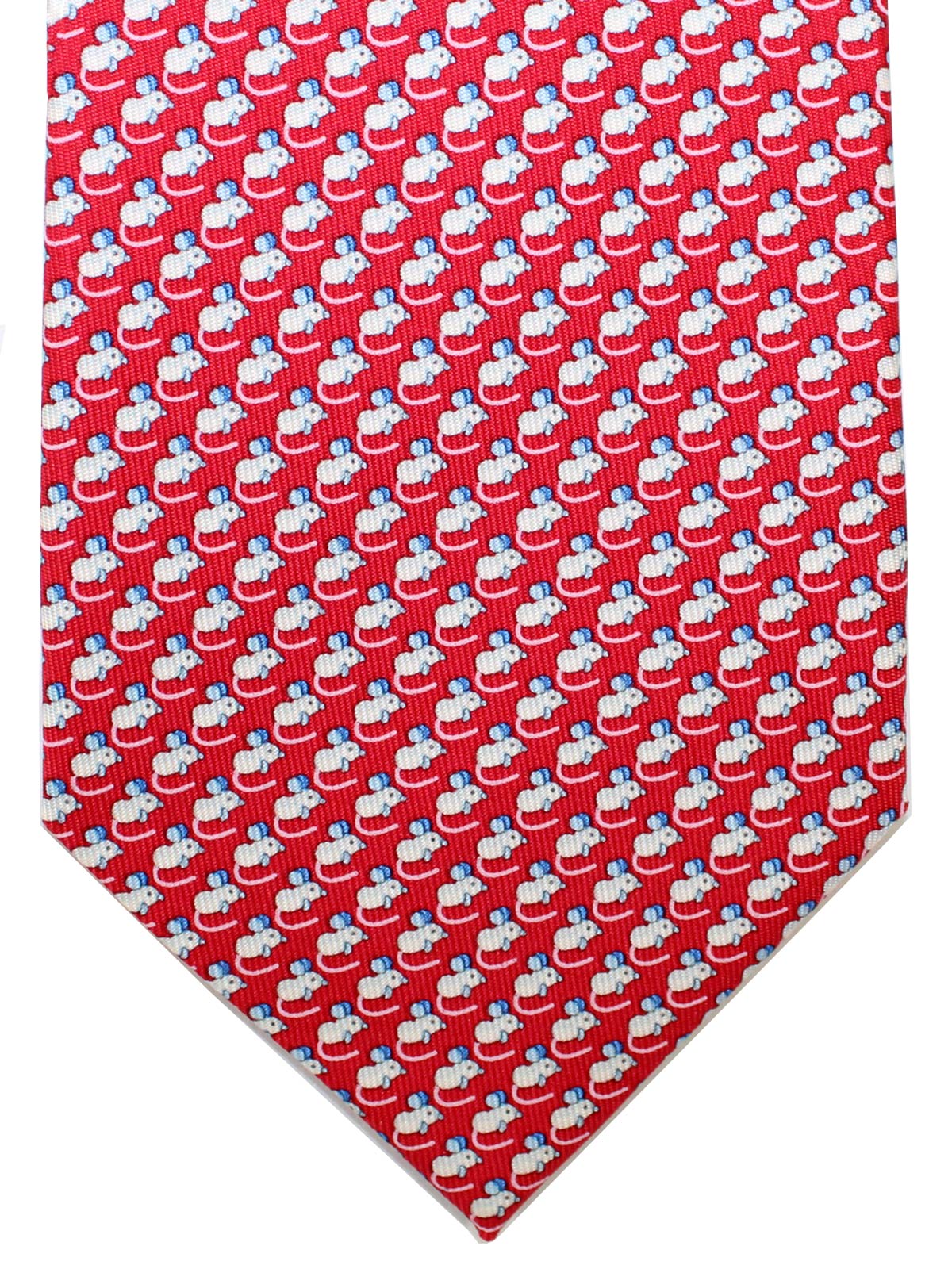 Salvatore Ferragamo Silk Tie Red Mouse