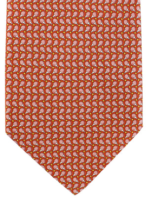 Salvatore Ferragamo Tie Orange Ping Pong Novelty