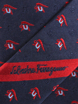 Salvatore Ferragamo Jacquard Silk Narrow Necktie
