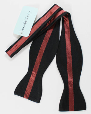 Gene Meyer Silk Bow Tie Stripe Design - Self Tie
