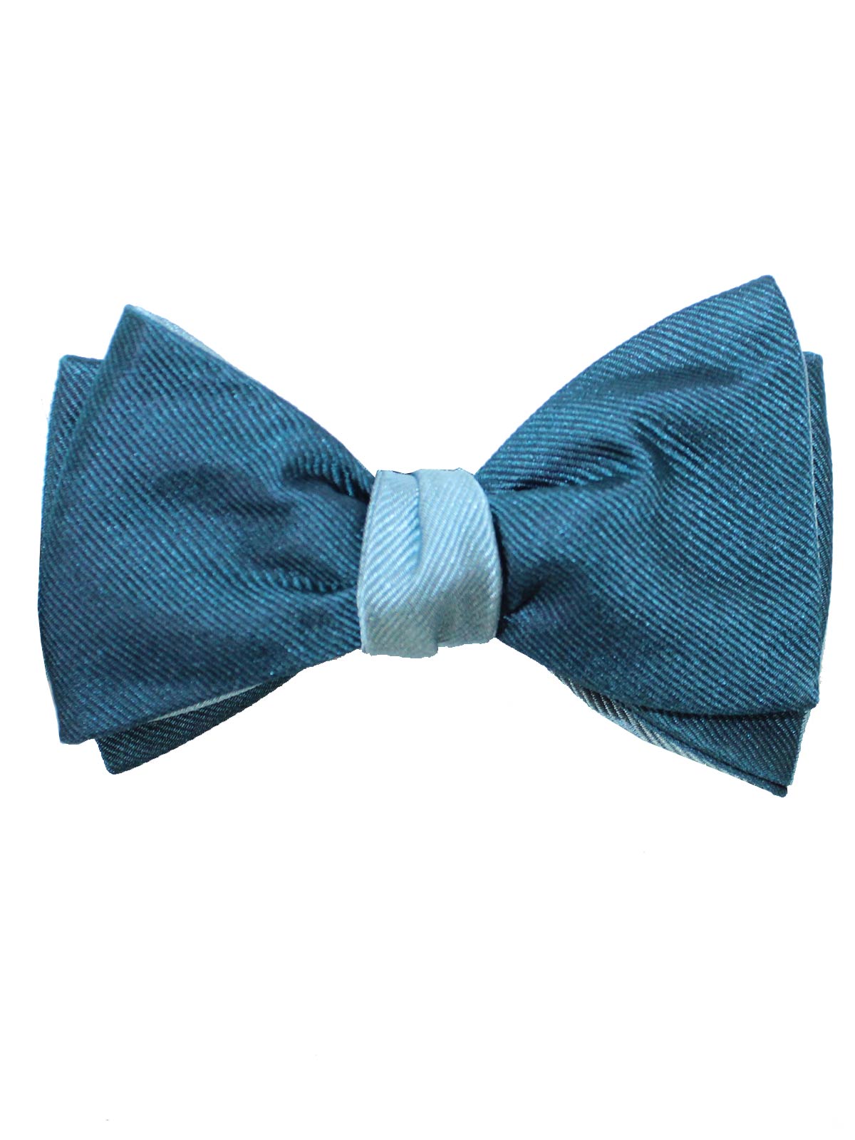 Gene Meyer Silk Bow Tie Blue Design - Self Tie