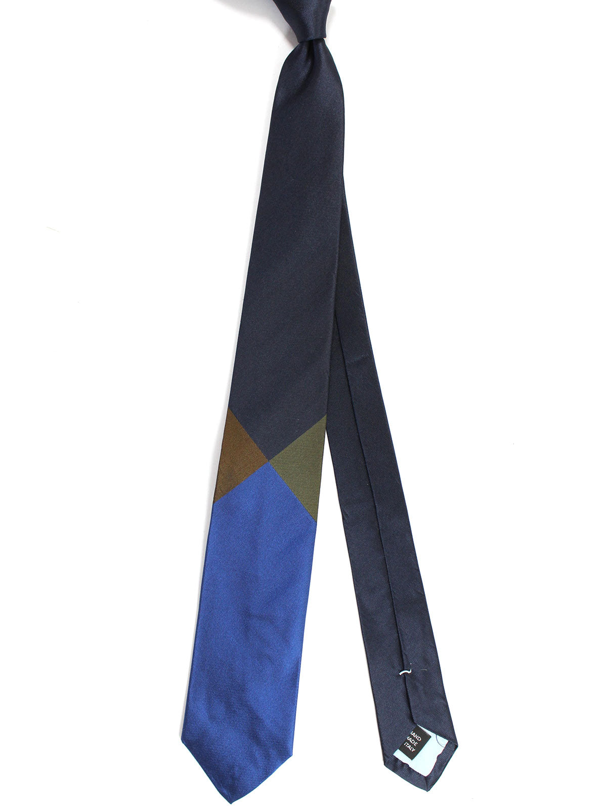 Gene Meyer Silk Tie Royal Blue Black Design