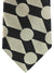 Gene Meyer Tie Black Gray Geometric Design - Hand Made in Italy