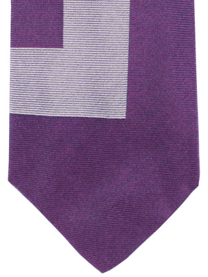 Gene Meyer Tie Purple Stripes Design - Hand Made in Italy