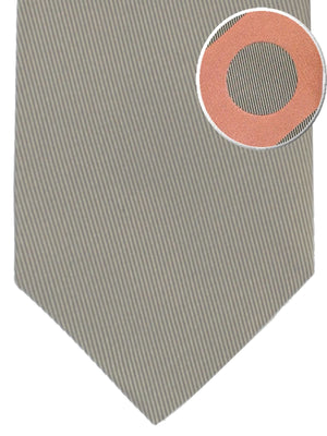 Gene Meyer Silk Tie Taupe Geometric Design