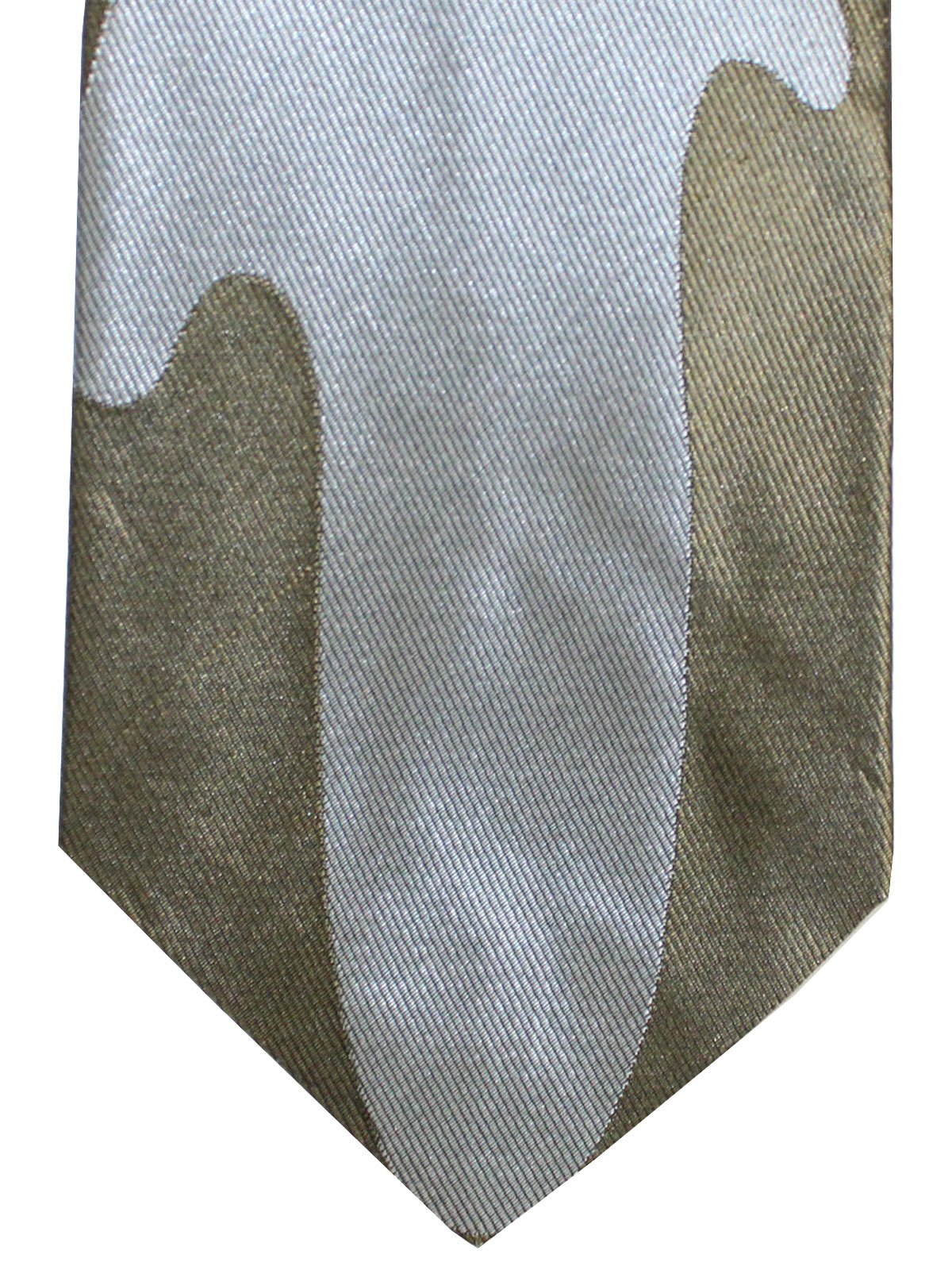 Gene Meyer Necktie Taupe Gray Design - Hand Made In Italy
