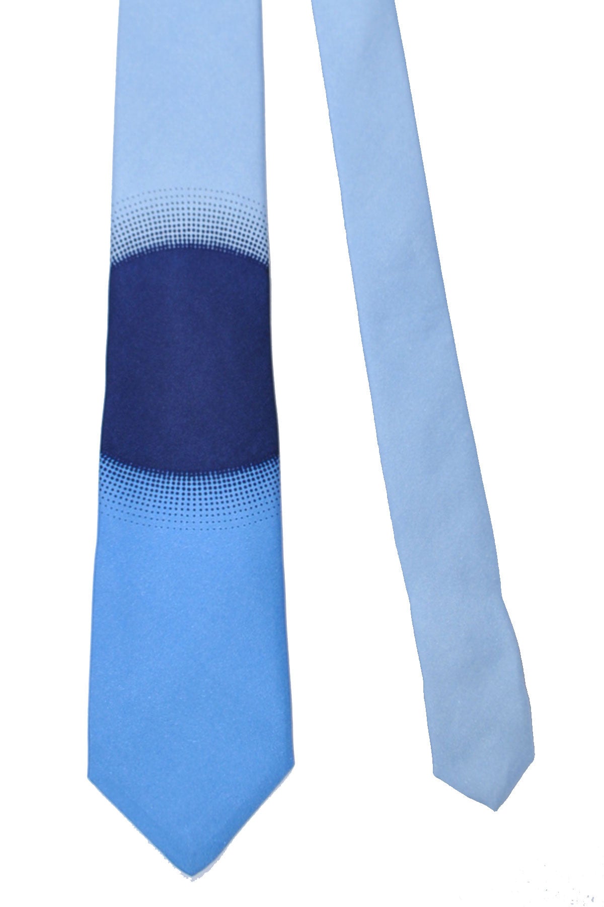 Gene Meyer Tie Blue Geometric Design