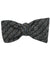 Gucci Bow Tie Gray Brown Stripes Design - Self Tie Bow Tie