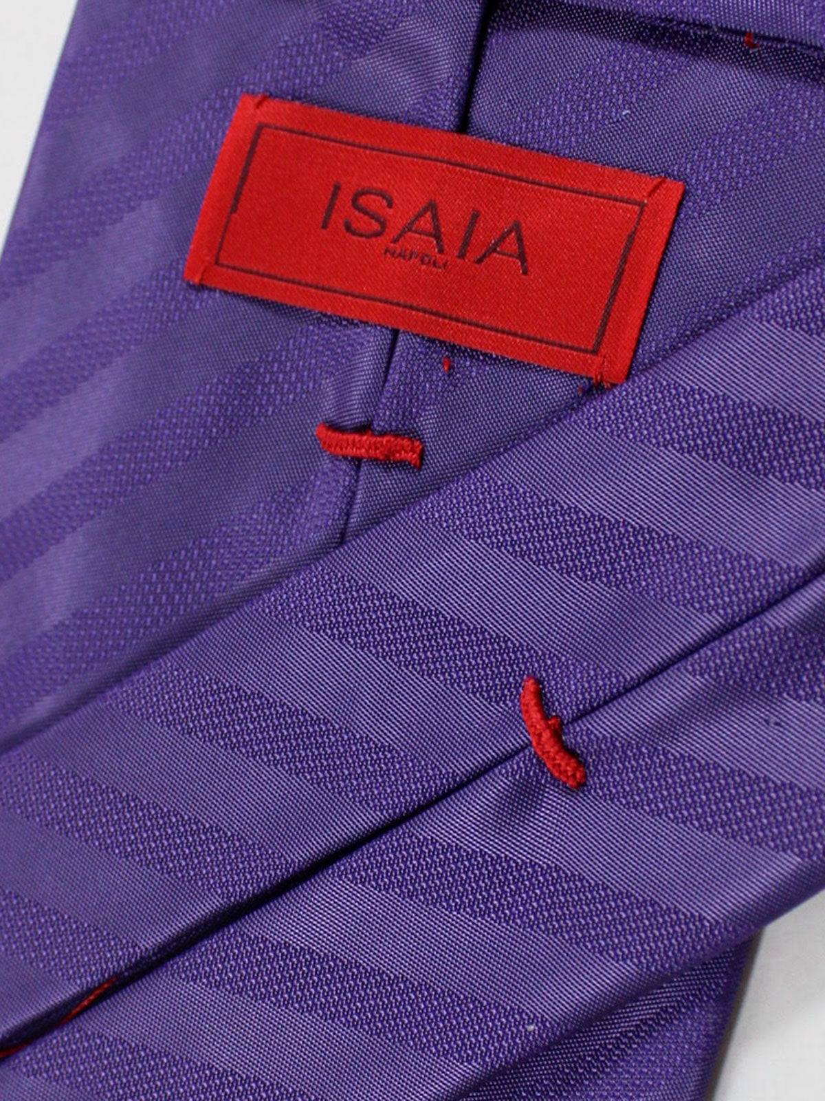 Isaia Napoli Tie Purple Grosgrain