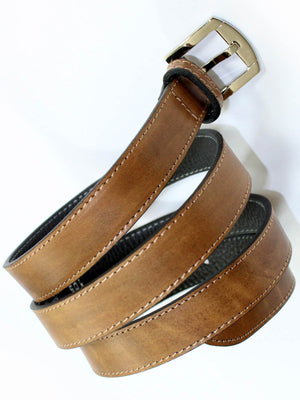 Kiton Belt Cognac Brown Narrow Leather Men Belt 105 / 42 SALE