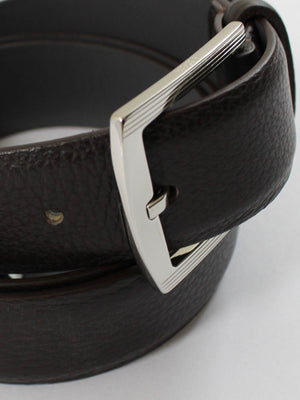 Kiton Belt Dark Brown Leather Men Belt
