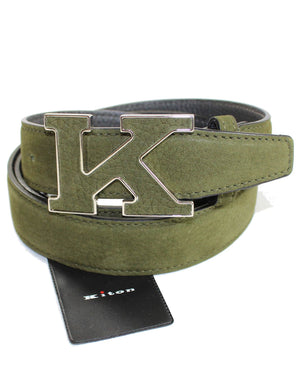 Kiton Belt Forest Green 