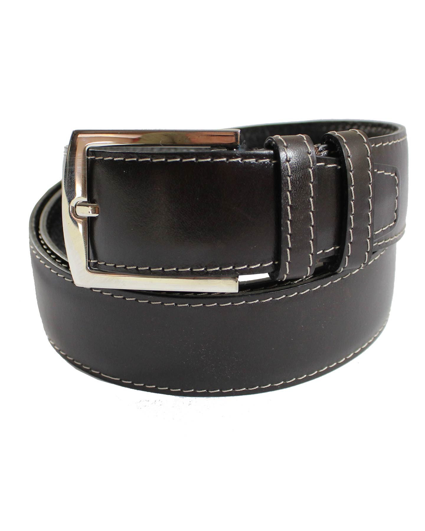 Kiton Leather Belt Dark Brown