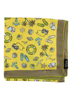 Kiton Scarf Yellow Beach Novelty