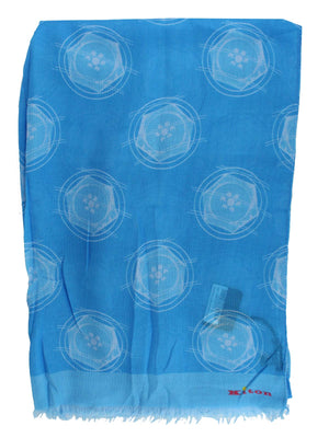 Kiton Scarf Blue Design - Cotton Shawl