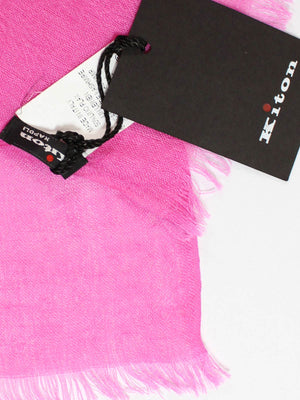 Kiton Scarf Pink - Linen Cashmere Silk Shawl  Unisex