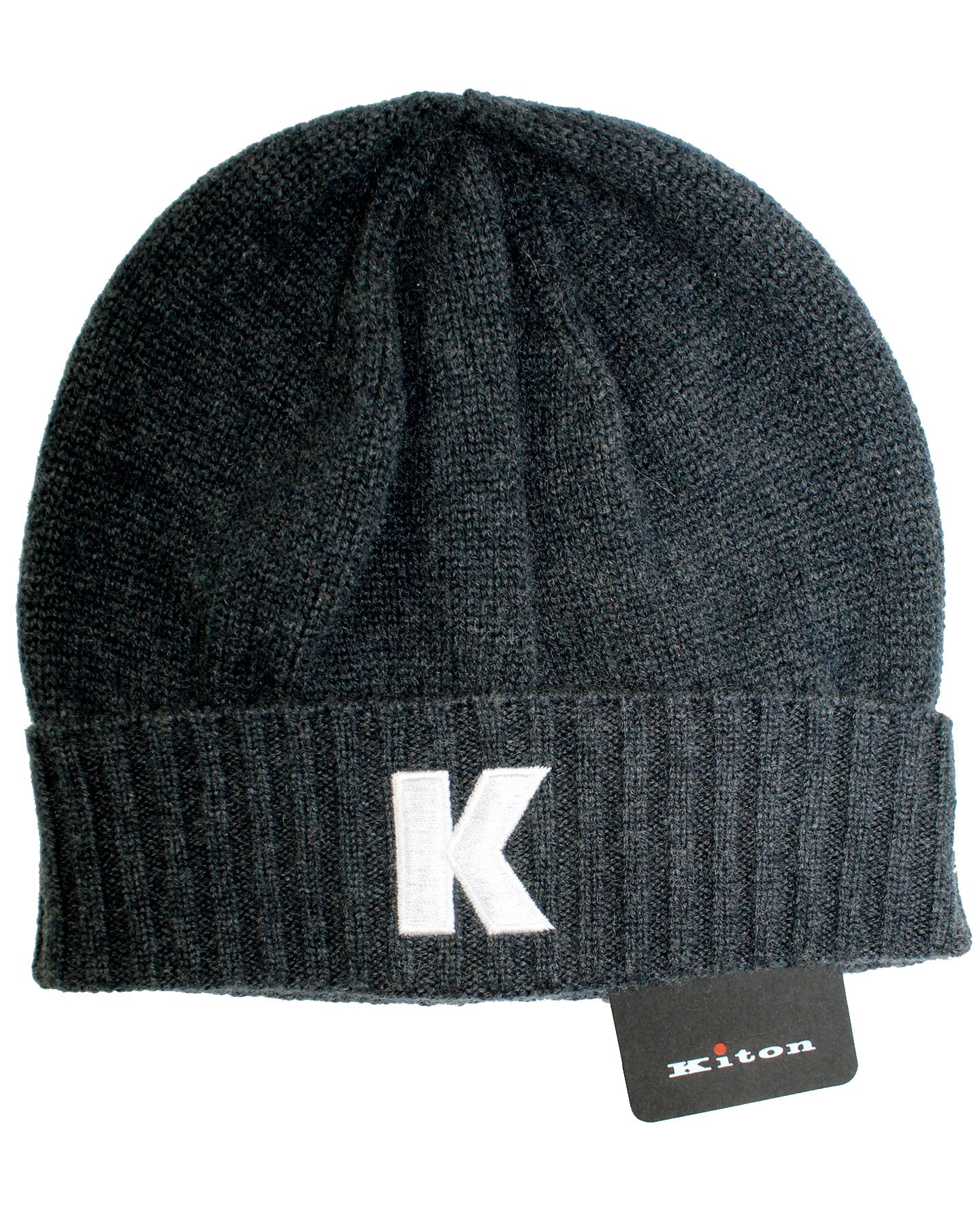 Kiton Soft Knit Cap Cashmere Aanthracite Gray