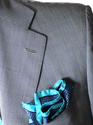 Kiton Suit Gray Blue 