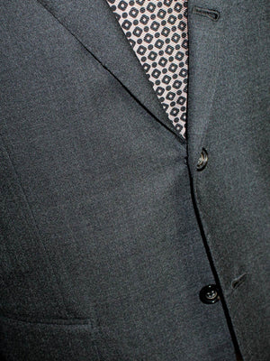 Kiton Men Suit Dark Gray Wool EUR 52 - US 42 R7
